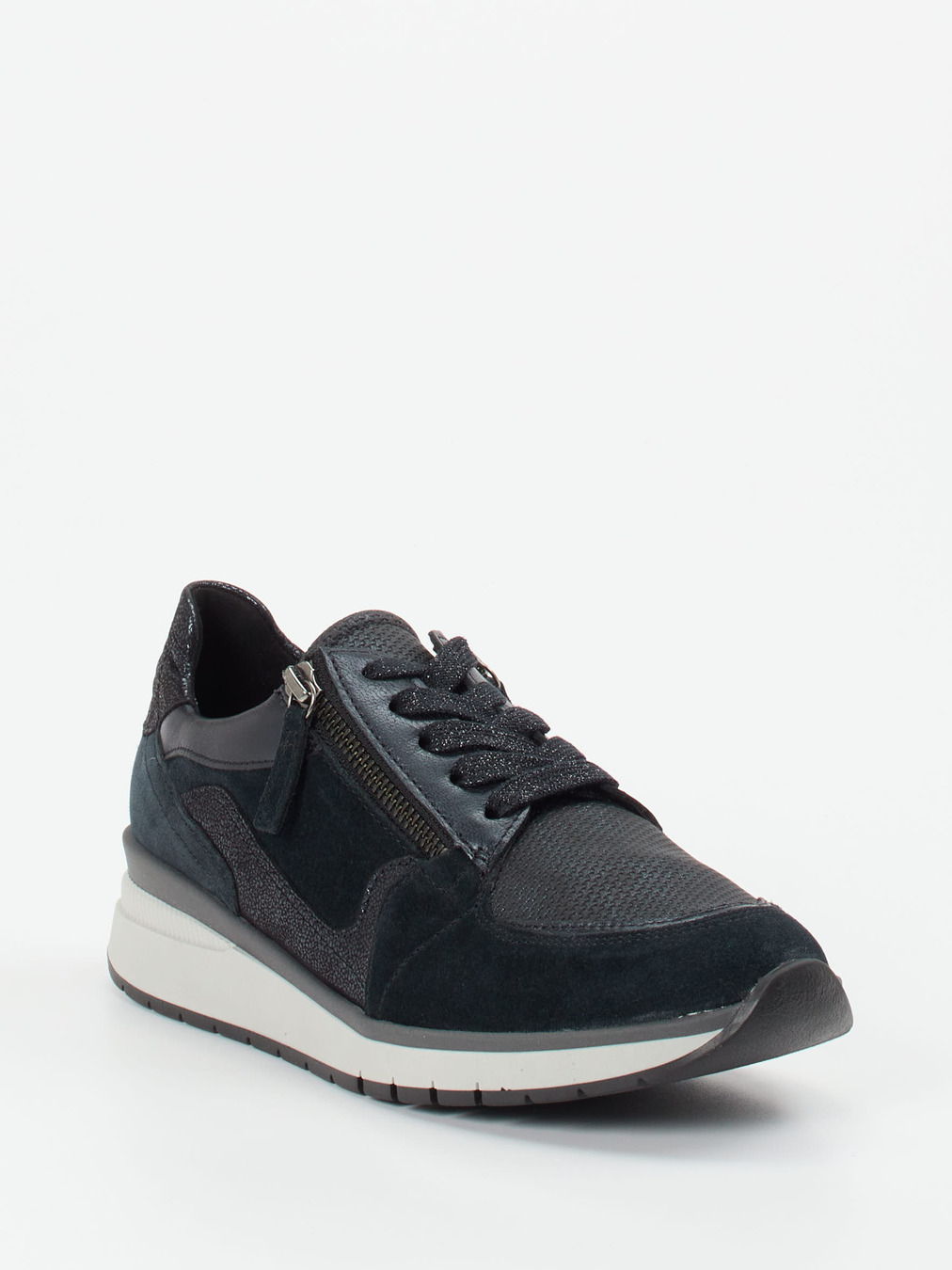 Gabor Comfort – Sneaker aus Veloursleder Schwarz