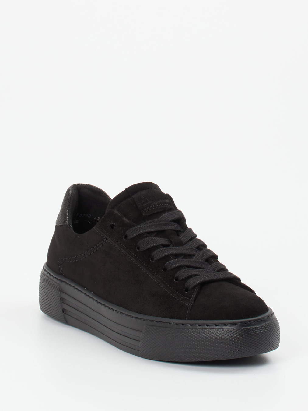 Gabor Comfort – Plateau-Sneaker aus Veloursleder Schwarz