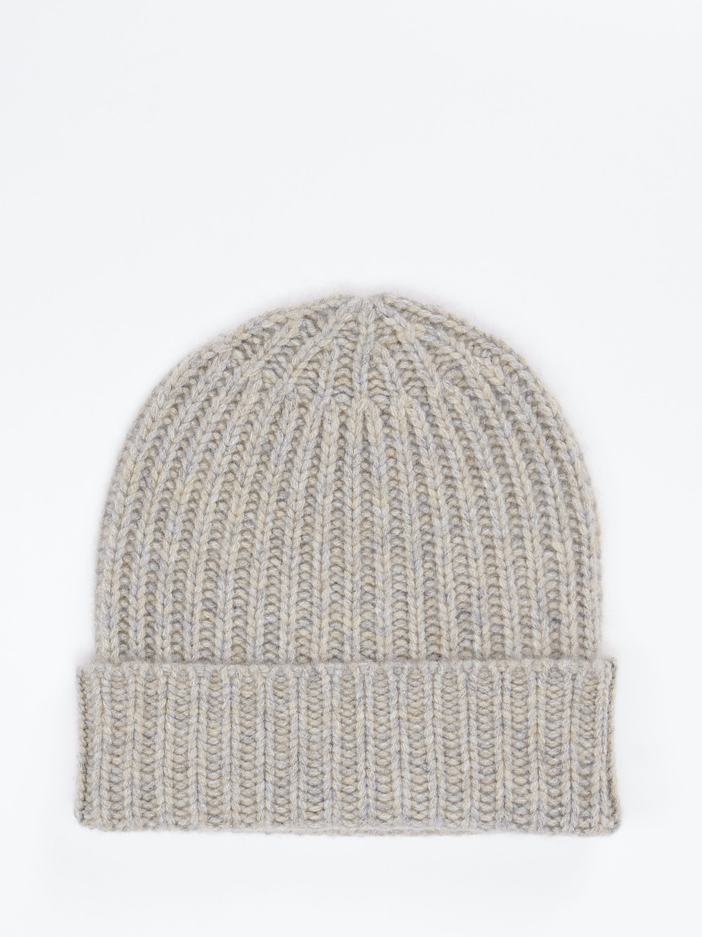 HURRAY – Strick-Beanie aus Kaschmir in Beigegrau