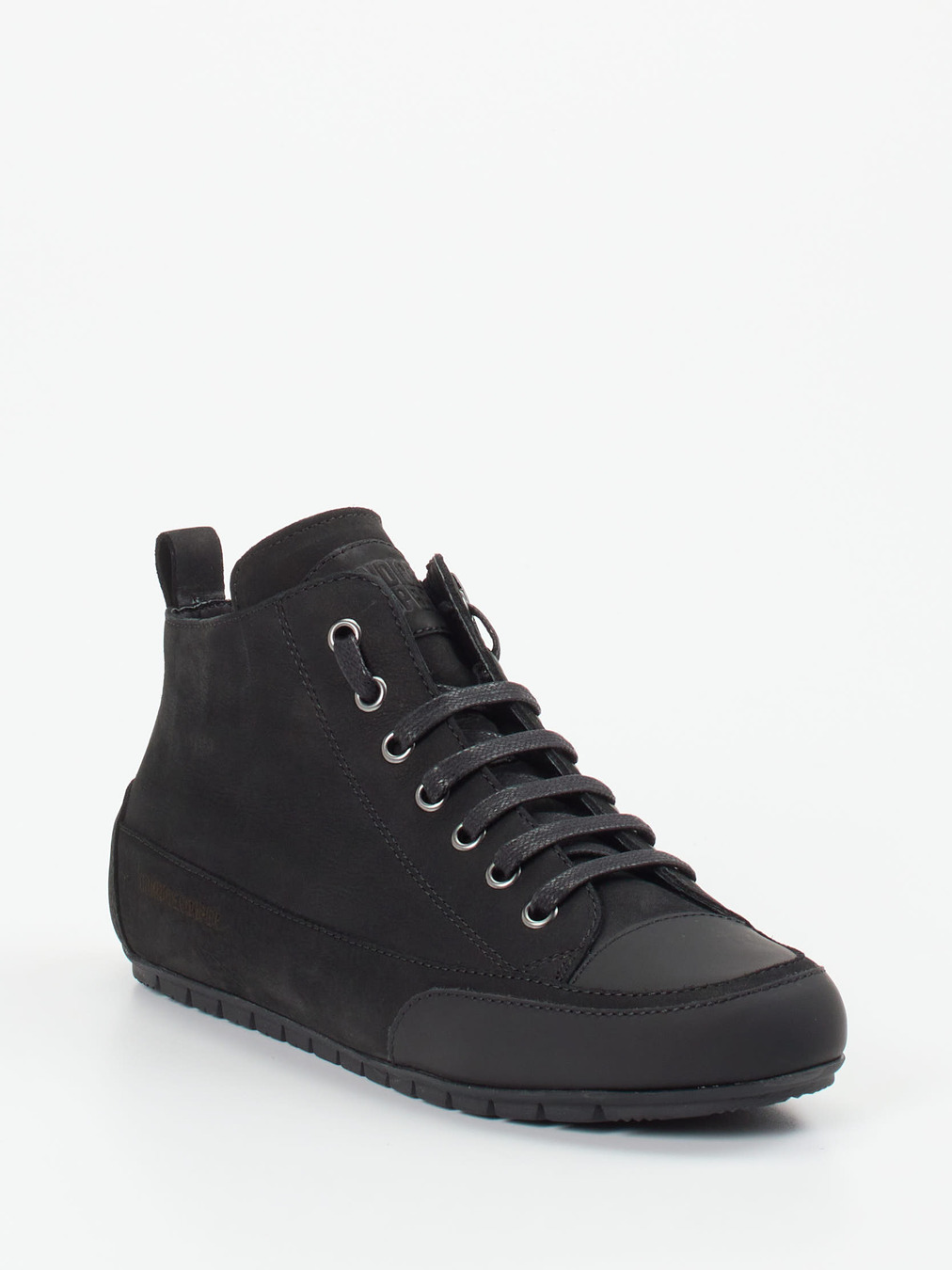 Candice Cooper – Mid-Top-Sneaker aus Nubukleder Schwarz