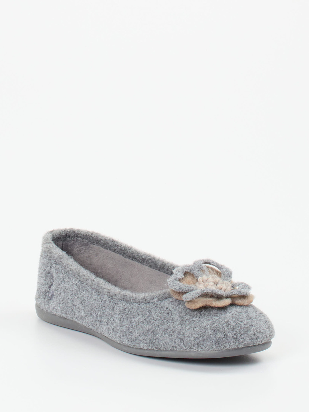 Thies – Ballerina-Hausschuh aus Filz in Grau