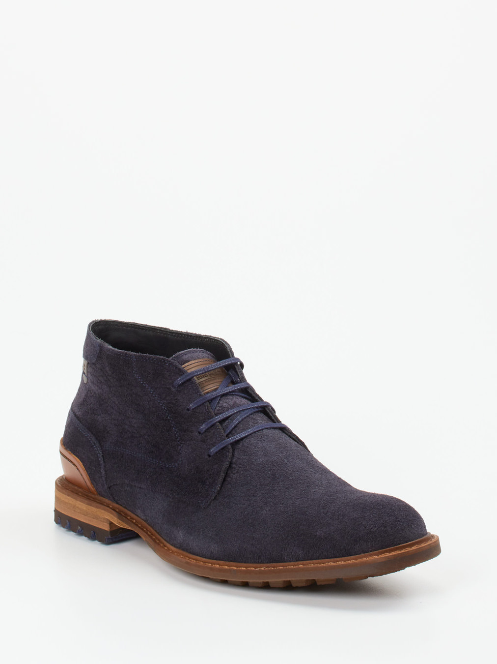 Floris van Bommel – Desert Boots aus Veloursleder Blau
