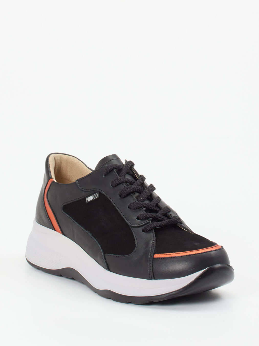 Finn Comfort – Sneaker aus Kalbleder mit Nubukdetails