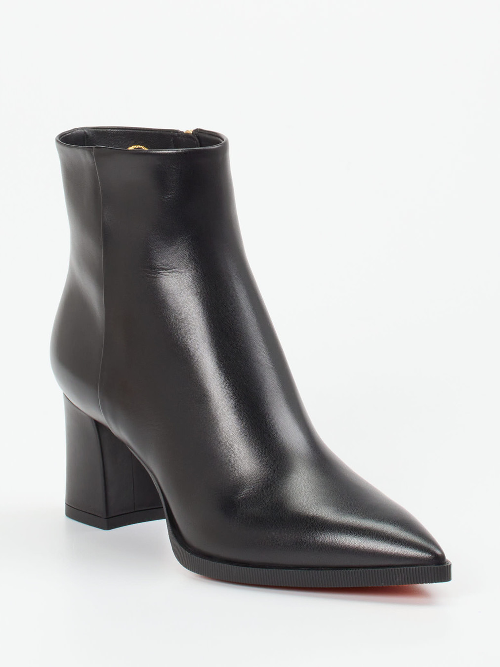 Santoni – Stiefeletten aus Kalbleder in Schwarz