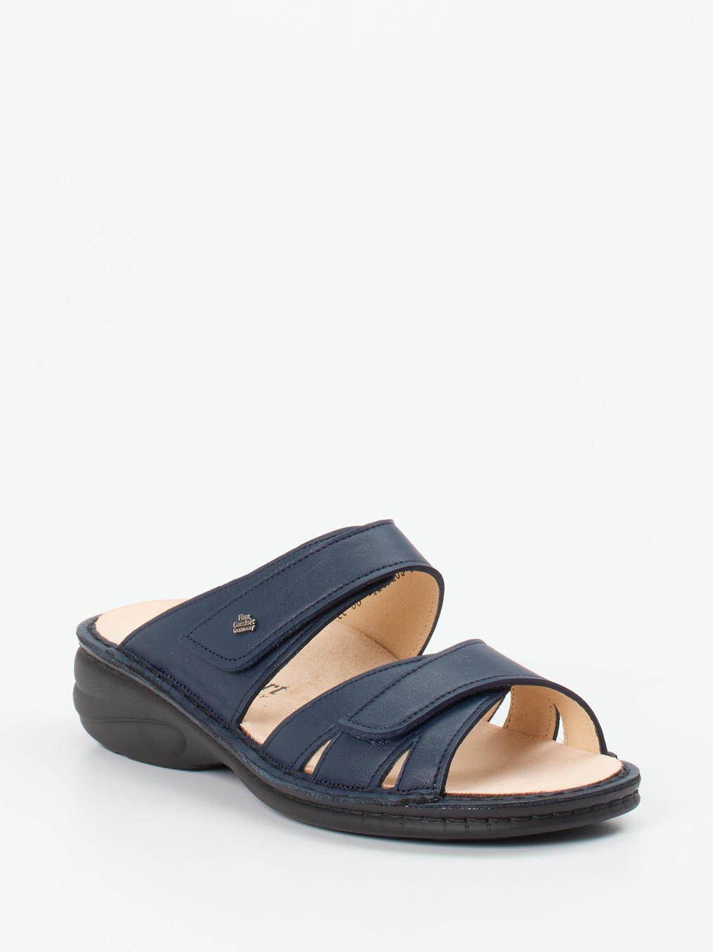 Finn Comfort – Pantolette aus Kalbleder Dunkelblau
