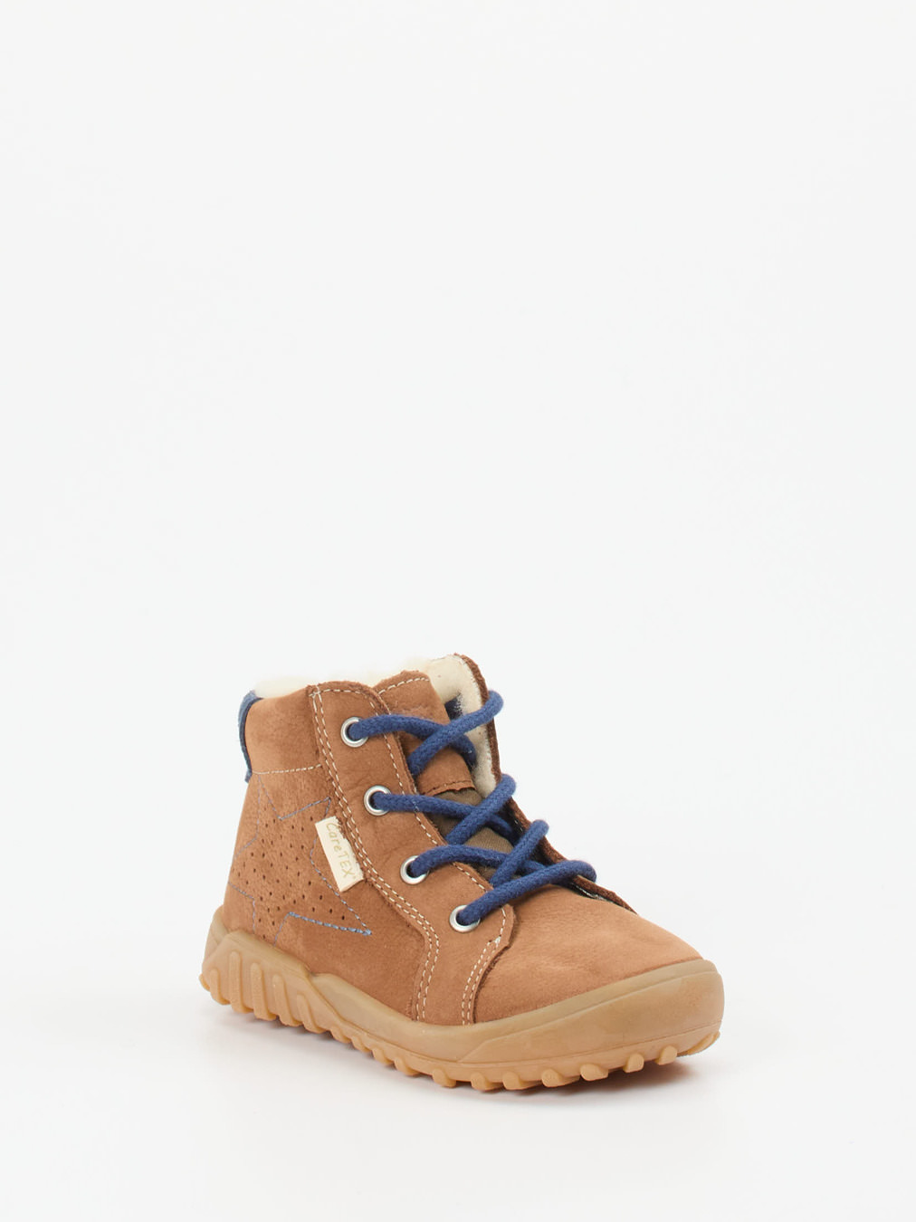 Ricosta – Stiefeletten aus Nubukleder cognacbraun