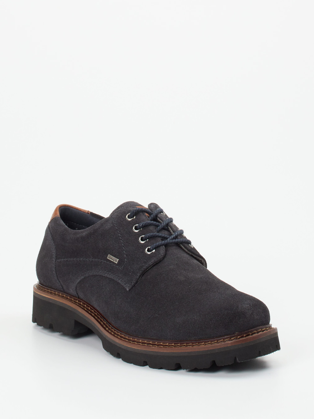 Sioux – Derby-Schnürschuh aus Veloursleder Anthrazit