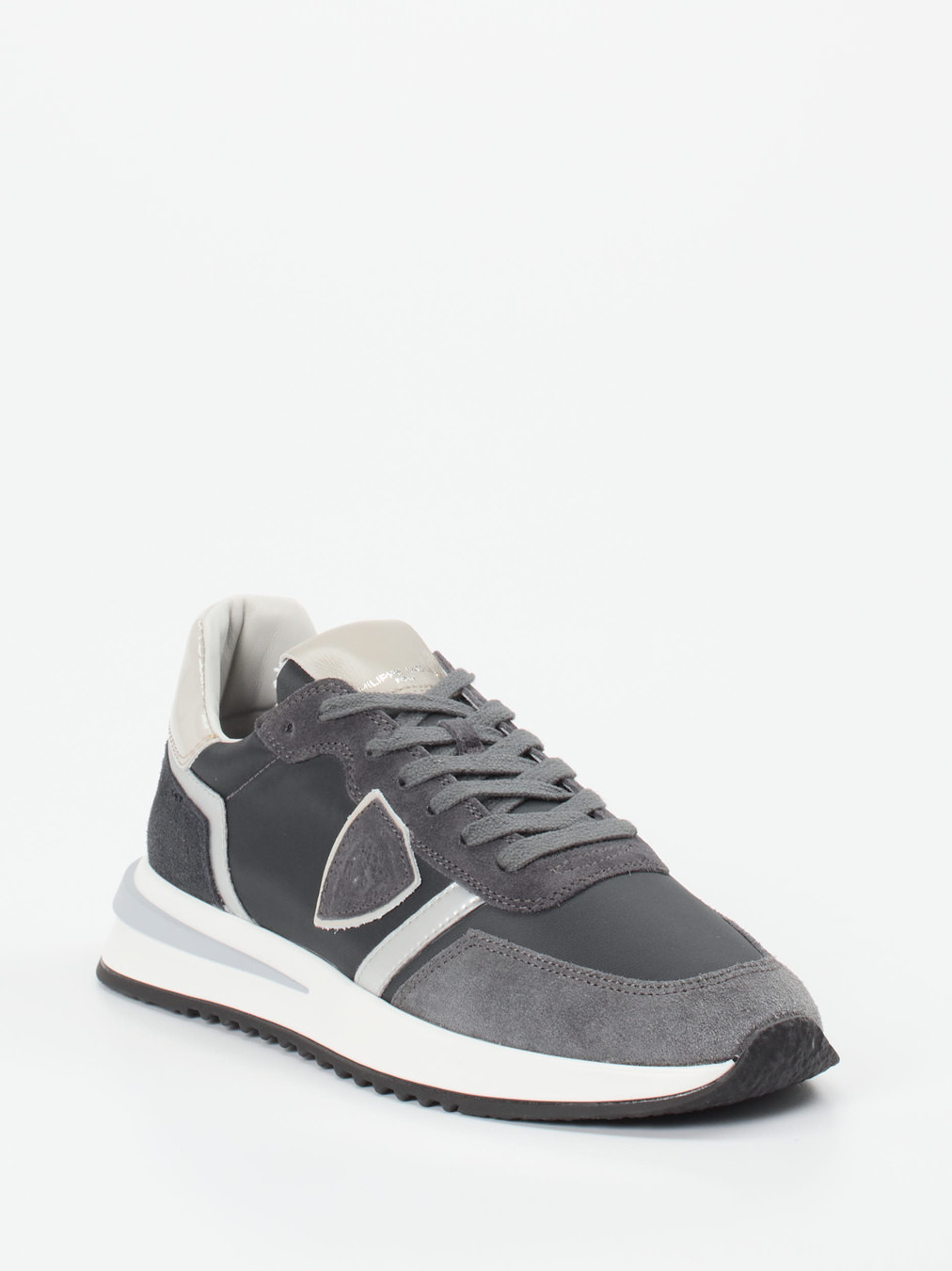 Philippe Model – Retro-Sneaker aus Veloursleder grau