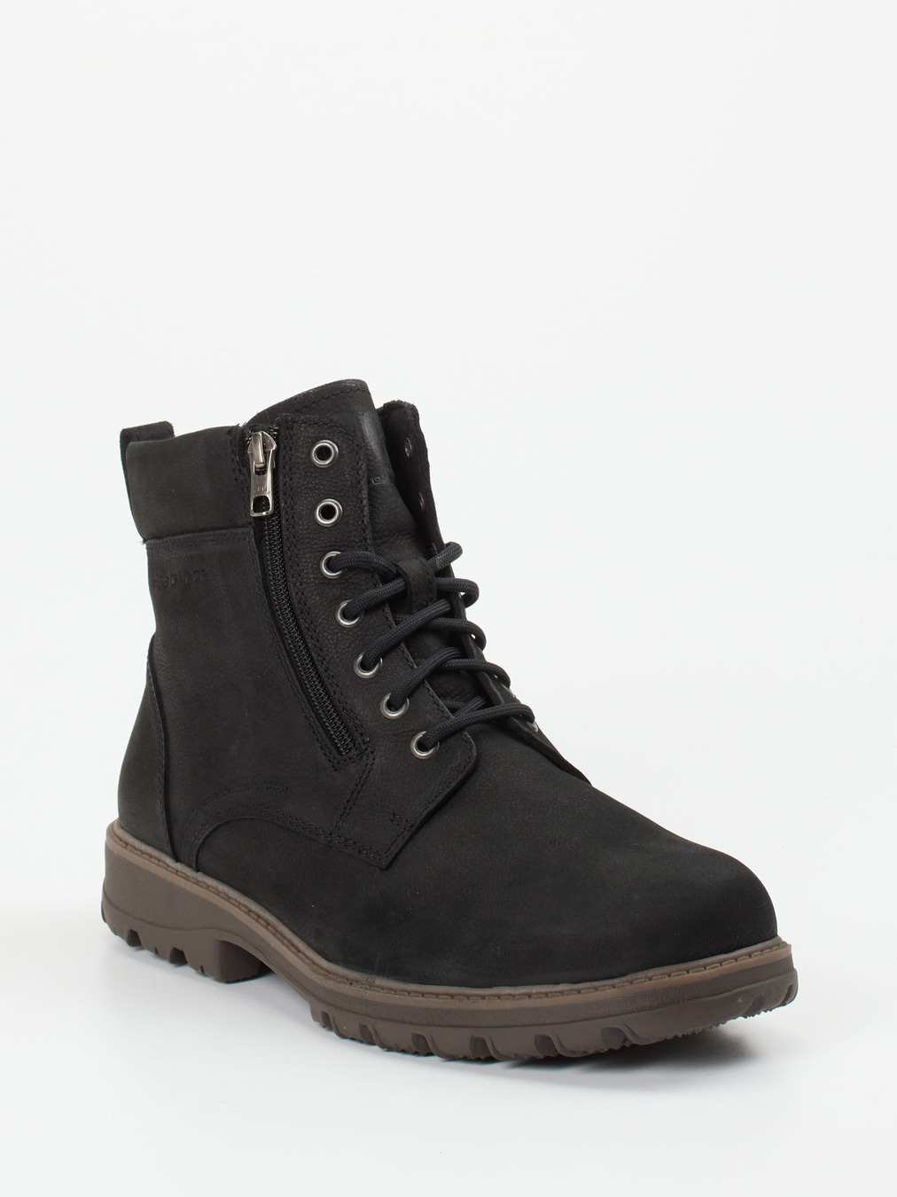 Pius Gabor – Outdoor-Boots aus Nubukleder Schwarz