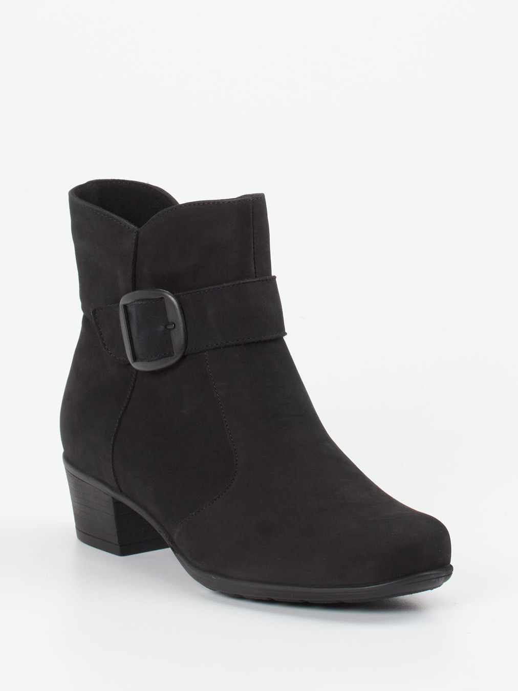 Solidus – Stiefelette aus Nubukleder in Schwarz