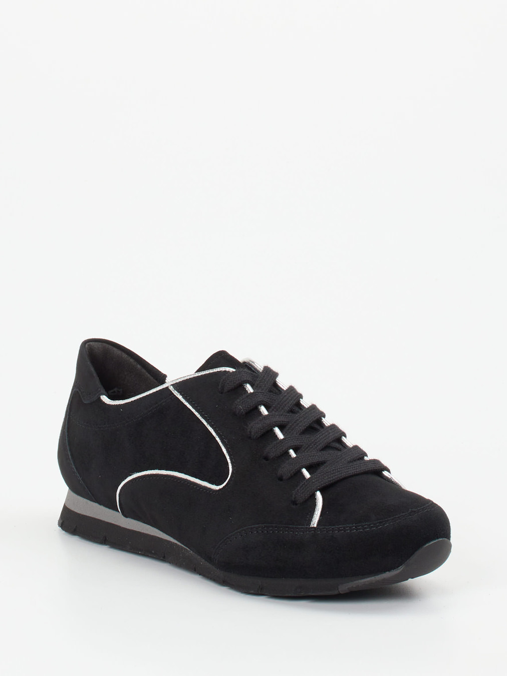 Semler – Komfort-Sneaker aus Veloursleder schwarz
