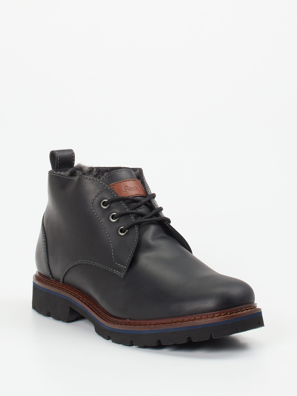 Sioux – Schnürboots aus Fettleder schwarz