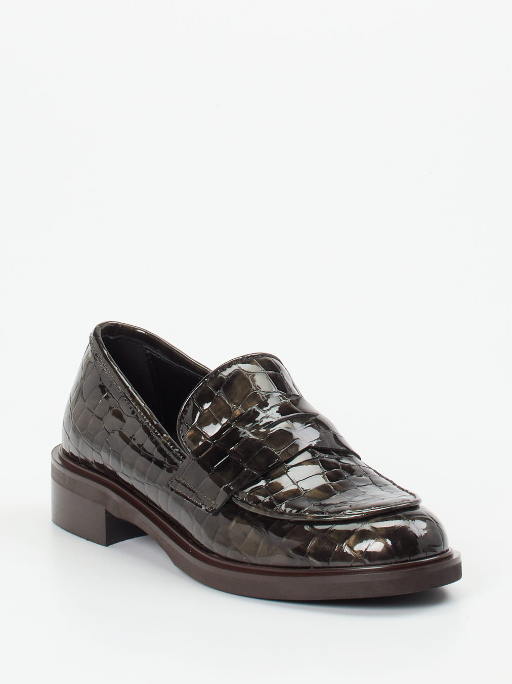 Andrea Puccini – Loafer aus Lackleder mit Krokoprägung