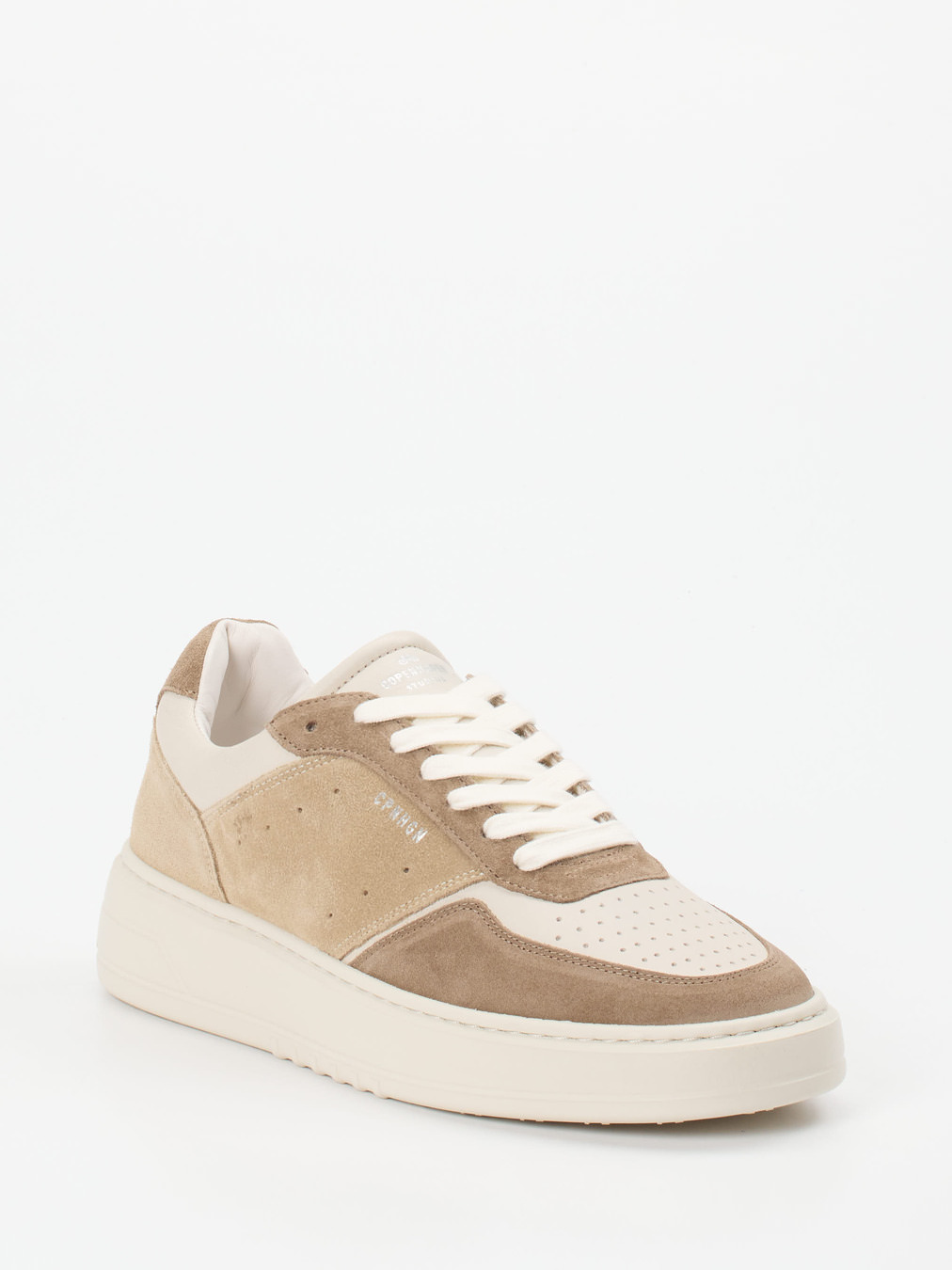 Copenhagen – Sneaker aus Kalbleder und Veloursleder beige