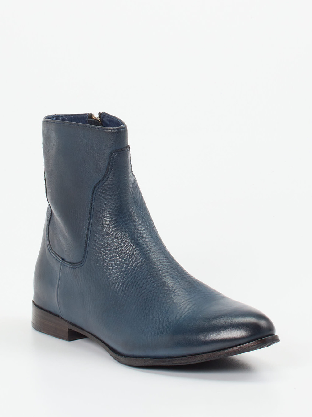 Rebecca White – Stiefeletten aus Lammleder Dunkelblau