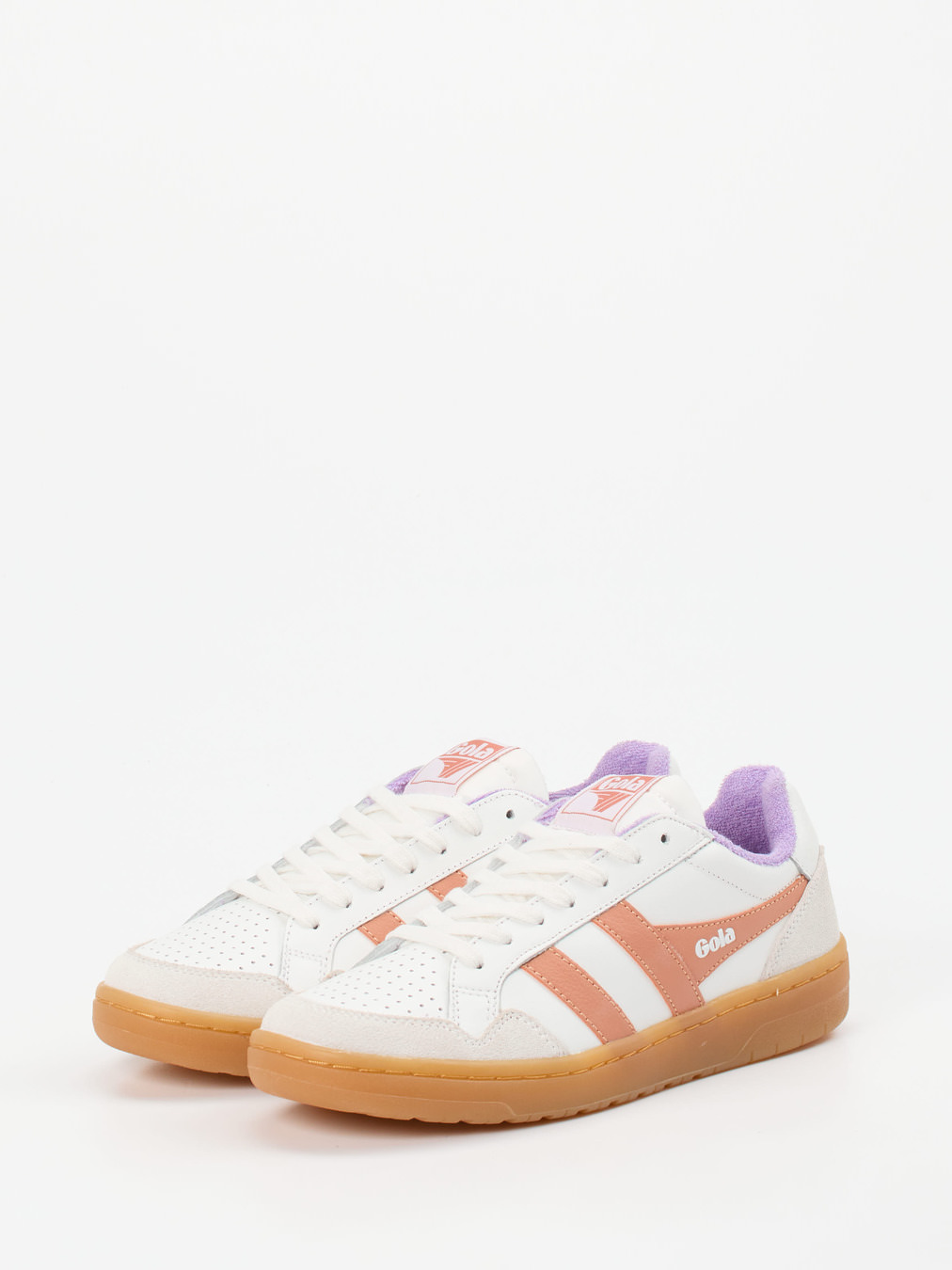 Gola – Sneaker aus Leder in Weiß mit Pastell