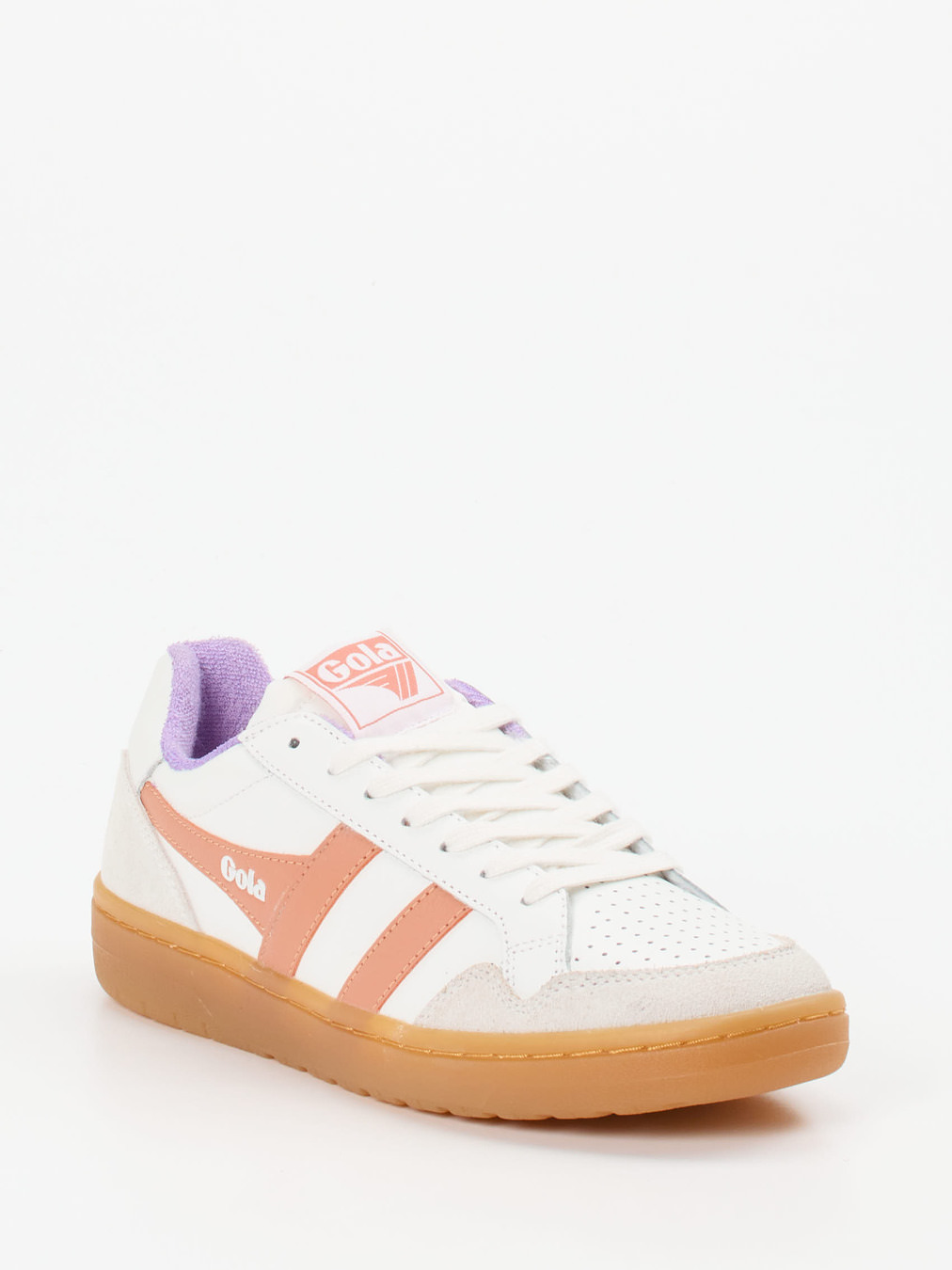 Gola – Sneaker aus Leder in Weiß mit Pastell