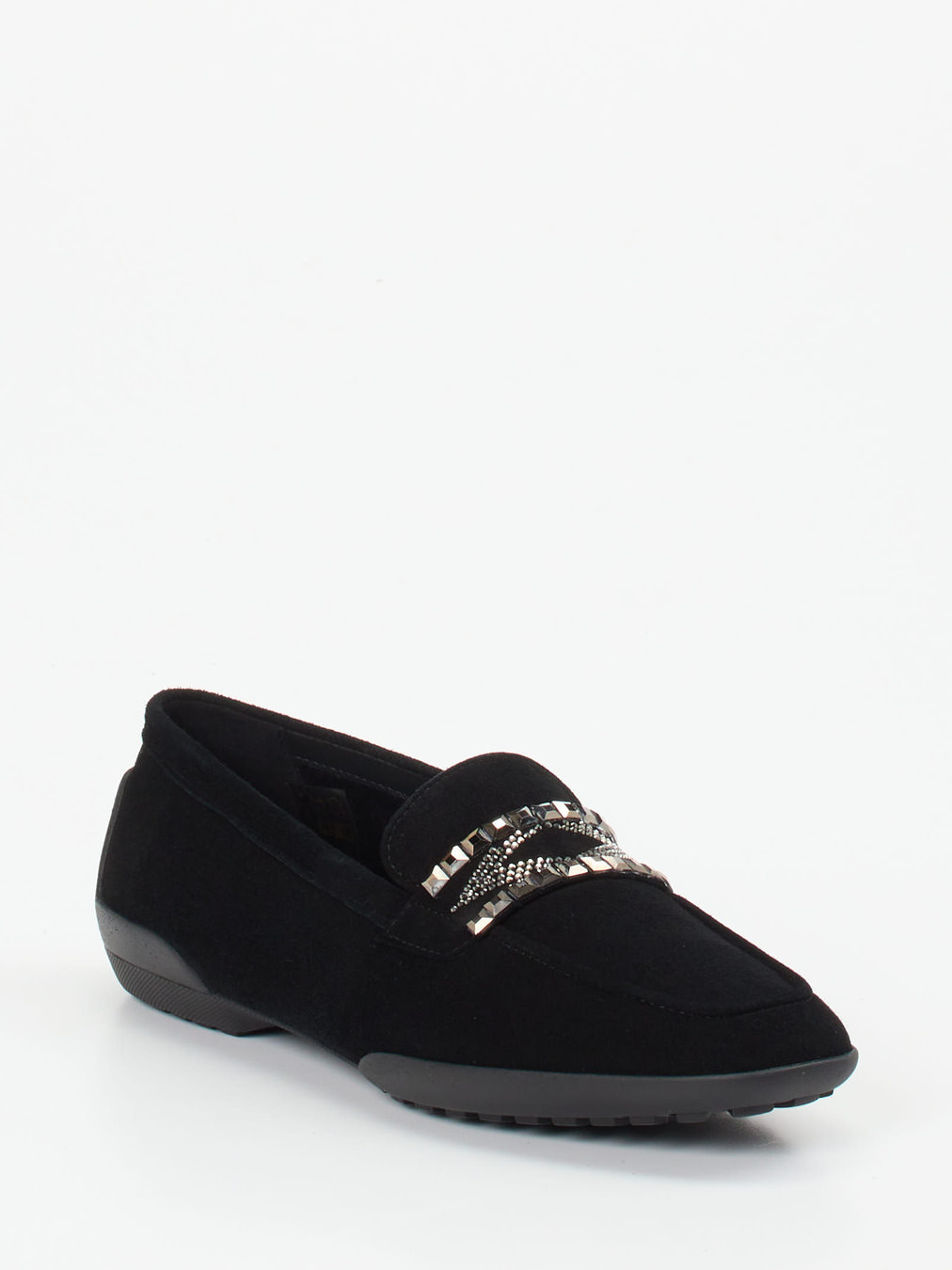 Mania – Loafer aus Veloursleder in Schwarz
