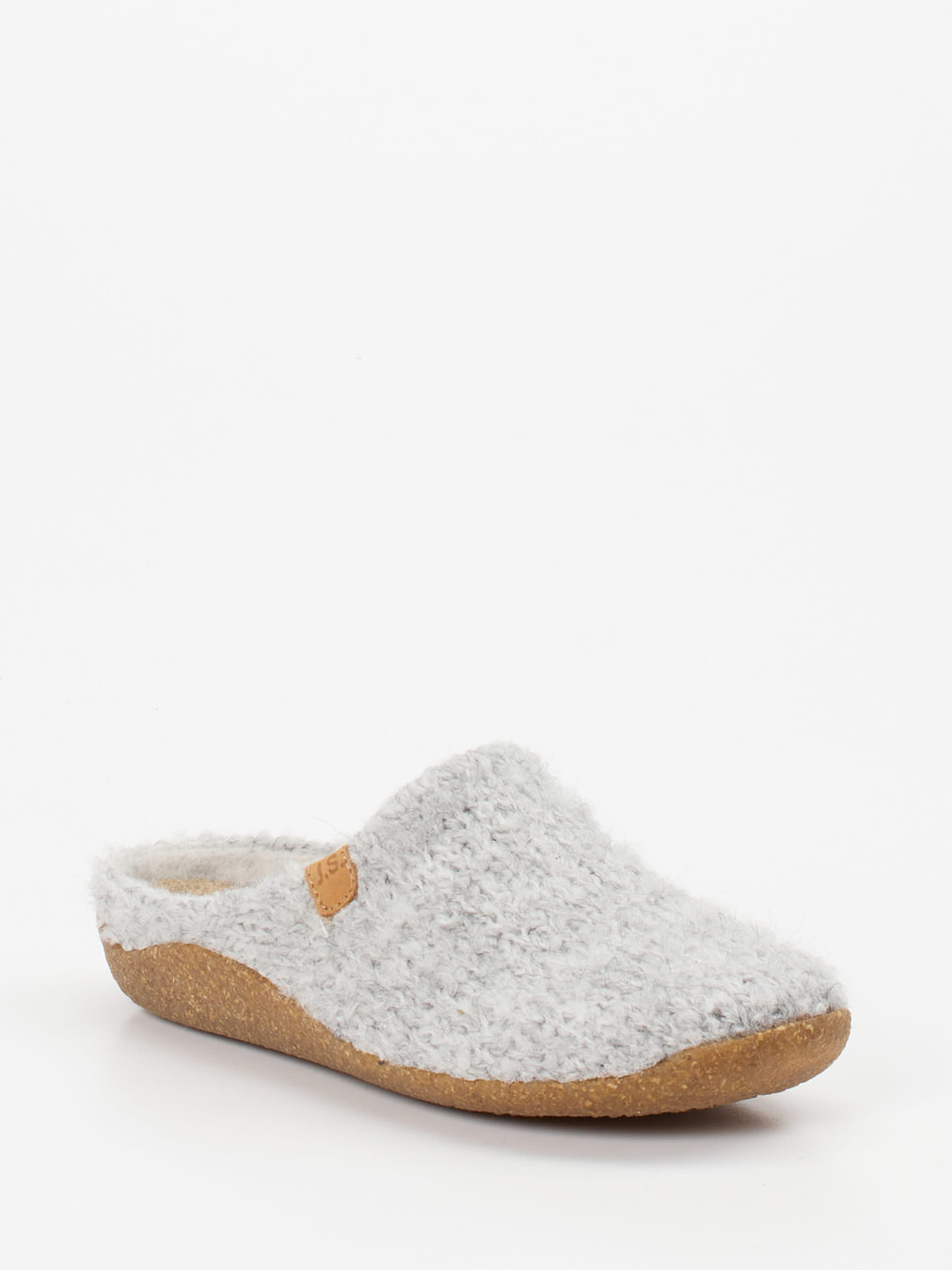 Josef Seibel Relax – Pantoffeln aus Filz in Hellgrau