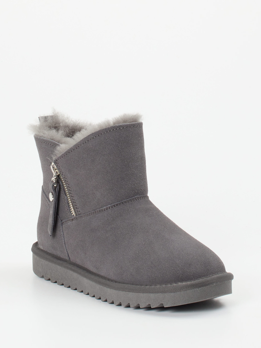 Ara – Stiefeletten aus Veloursleder in Grau