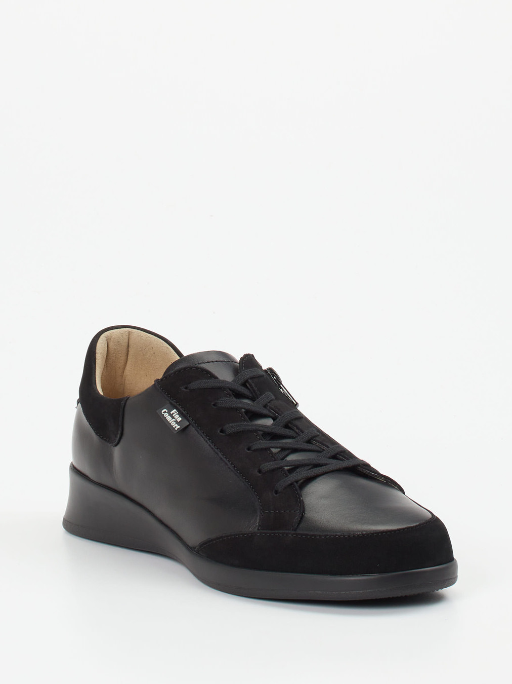 Finn Comfort – Komfort-Sneaker aus Kalbleder schwarz