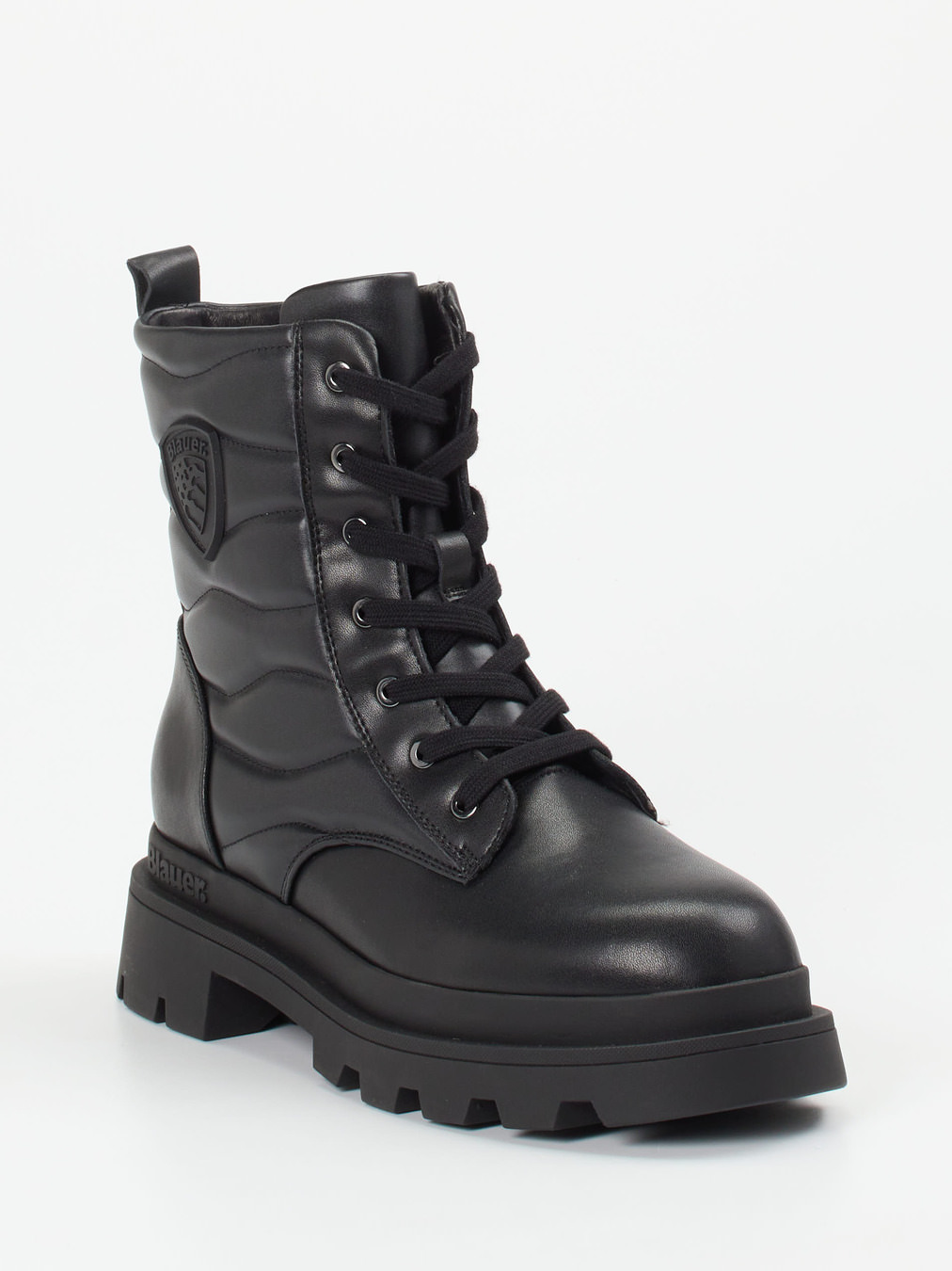 Blauer – Schnürboots aus Kalbleder Schwarz