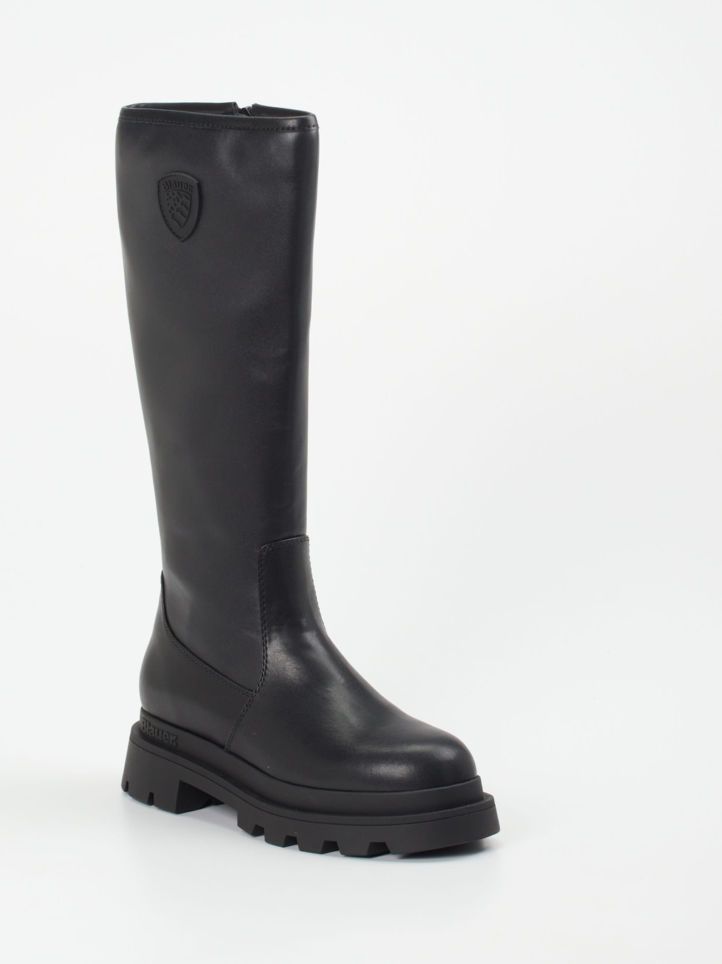 Blauer – Chunky Stiefel aus Glattleder schwarz