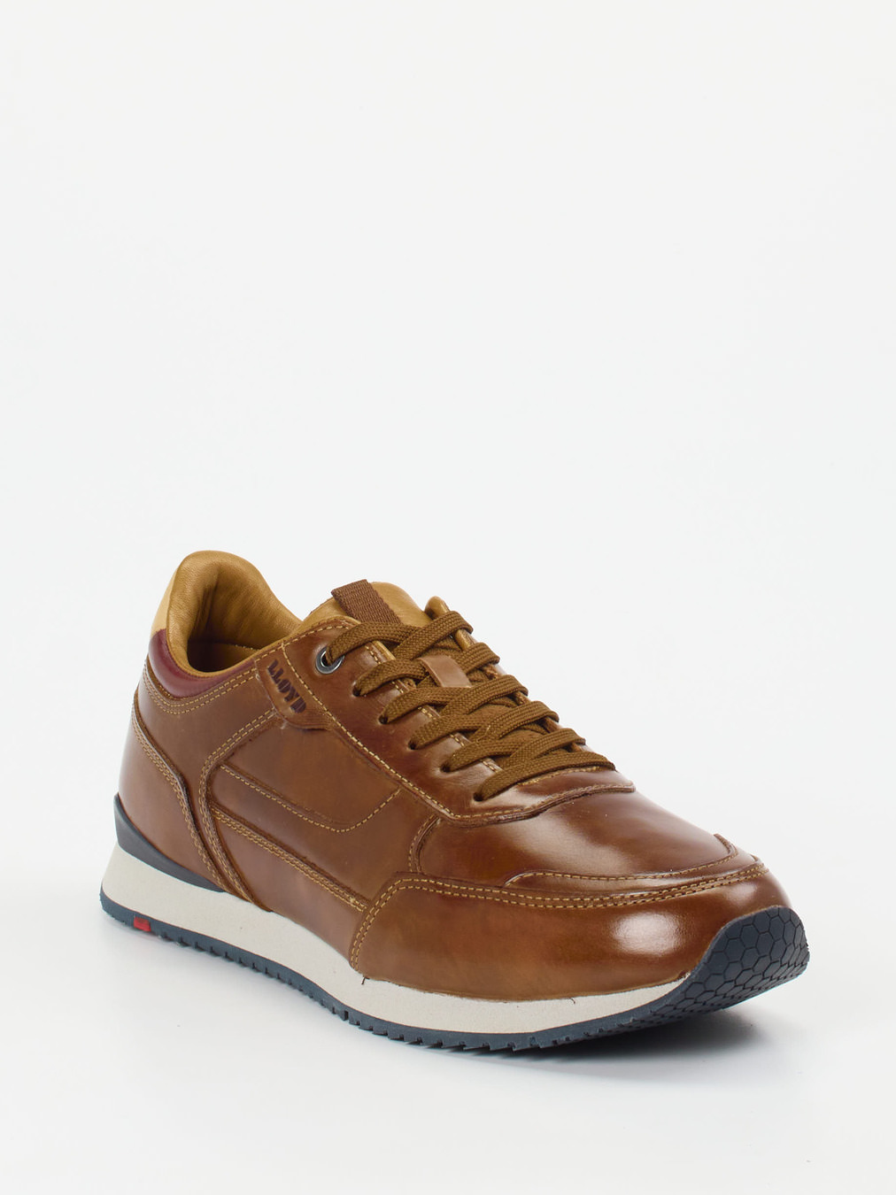 Lloyd – Sneaker aus Kalbleder in Cognacbraun