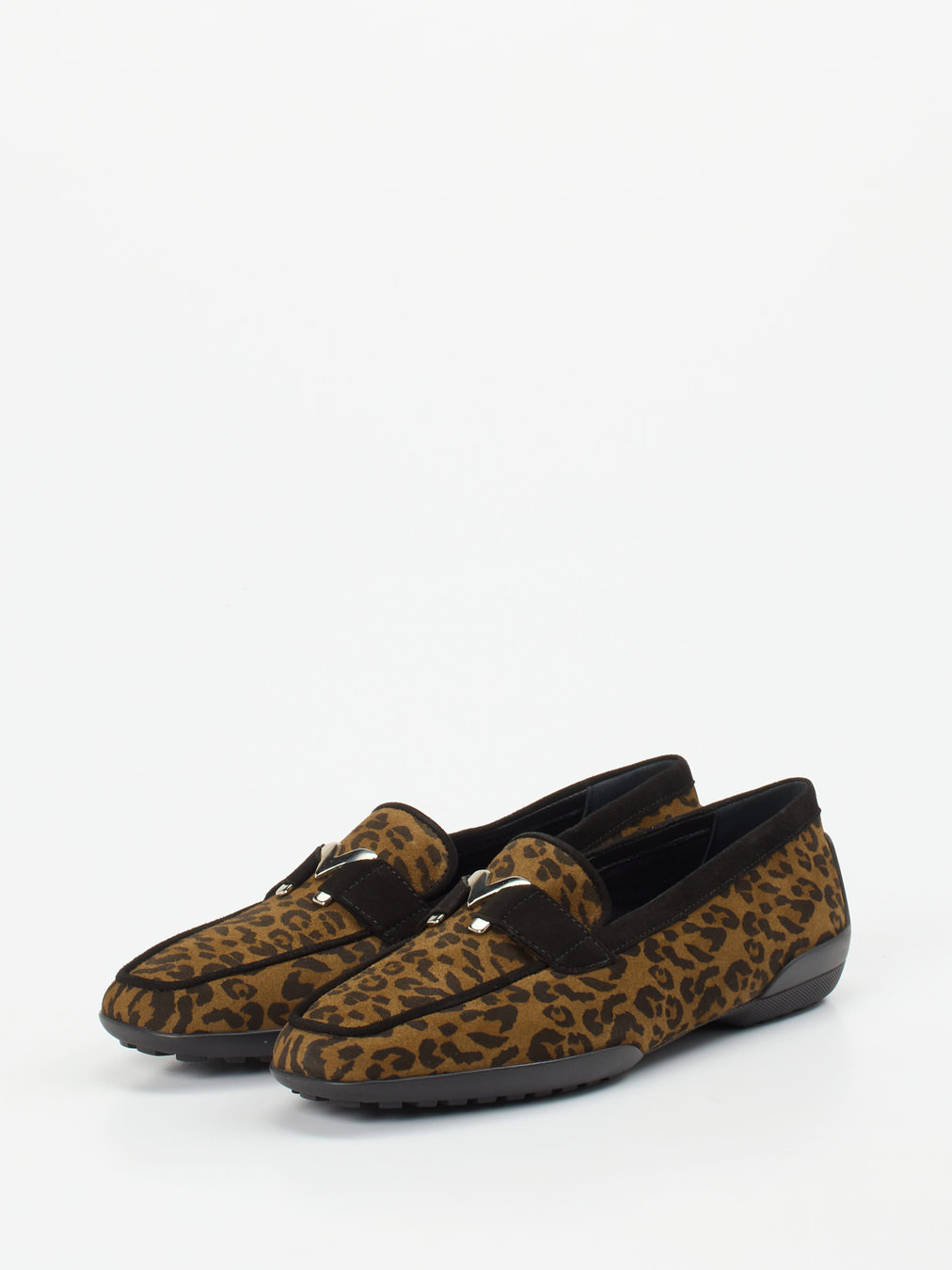 Mania – Loafer aus Veloursleder mit Leomuster