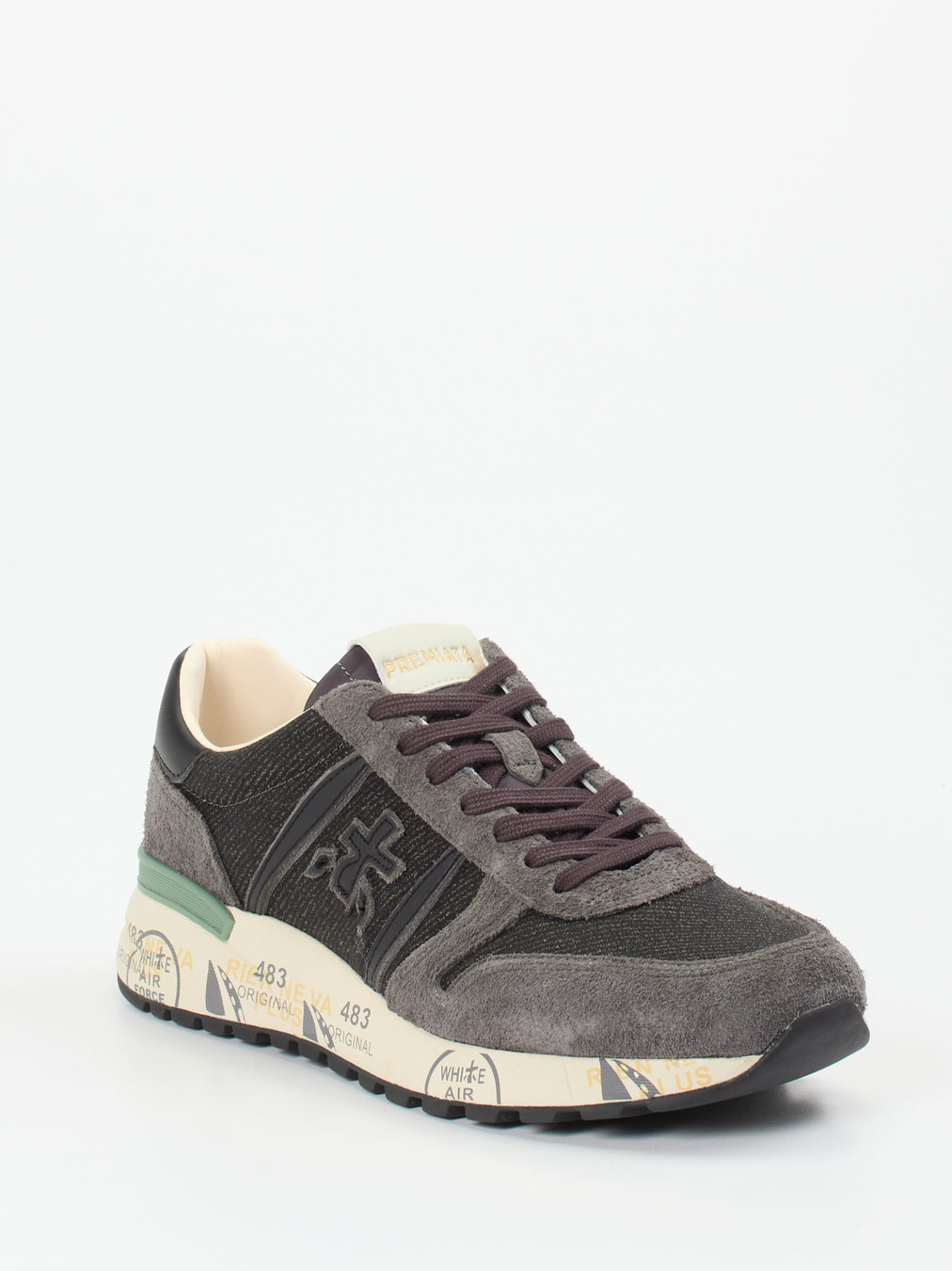 Premiata – Sneaker aus Veloursleder in Anthrazit