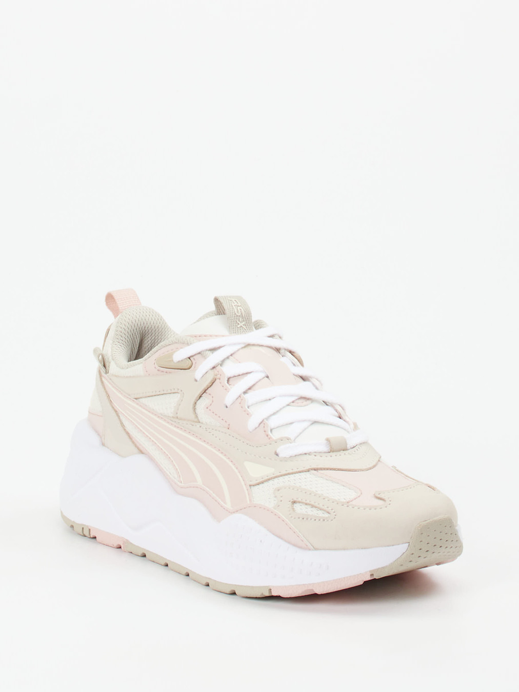 Puma – Chunky Sneaker aus Veloursleder Beige