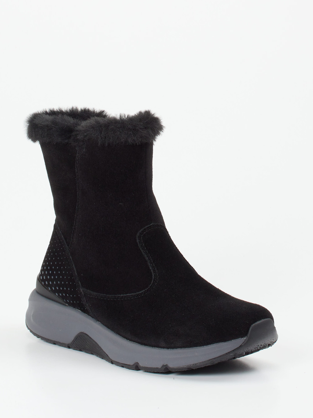 Gabor Comfort – Winterboots aus Veloursleder schwarz