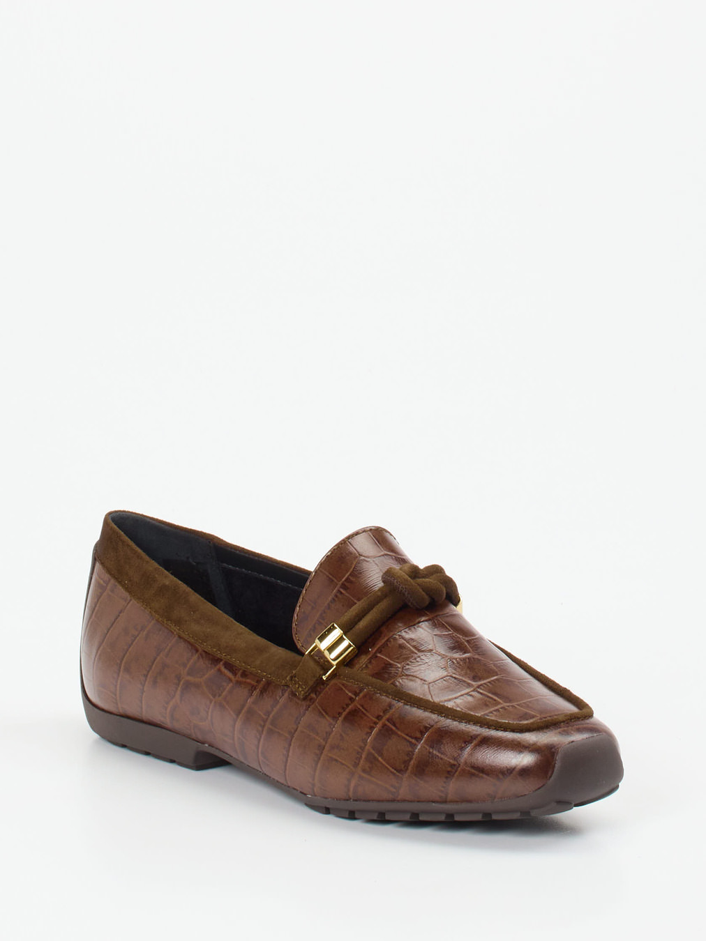 Mania – Loafer aus geprägtem Leder in Braun