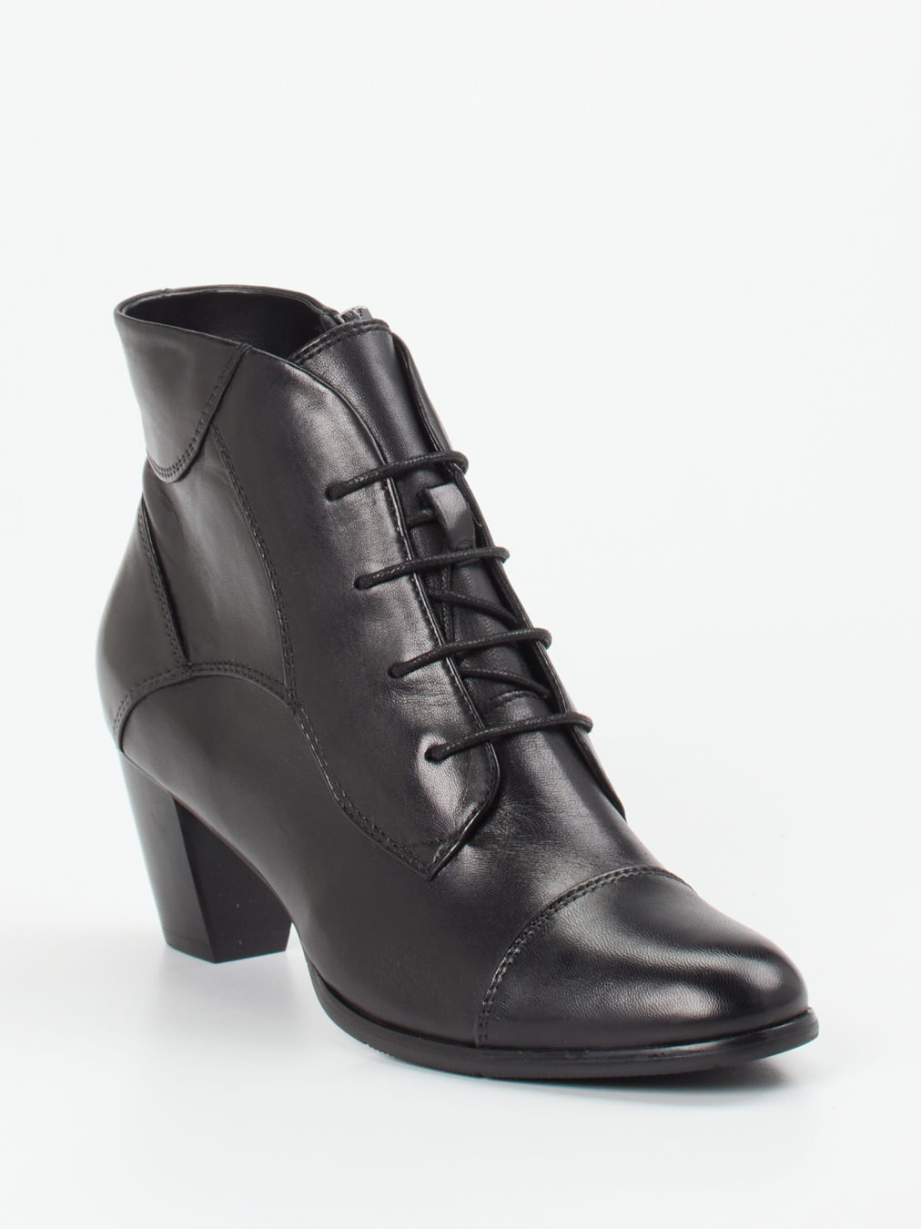 Ralph Harrison – Schnürstiefelette aus Lammleder schwarz
