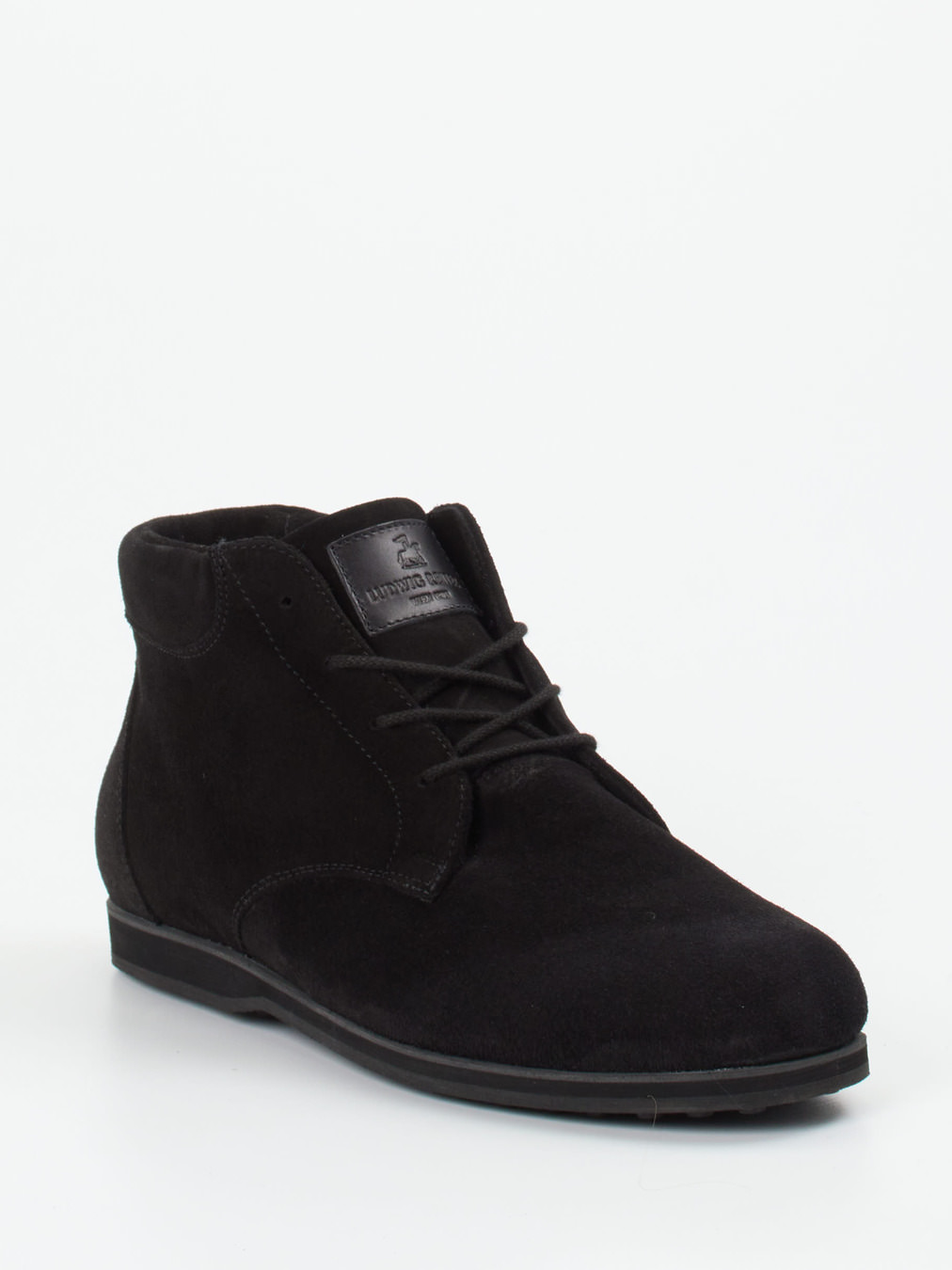 Ludwig Reiter – Schnürboots aus Veloursleder schwarz