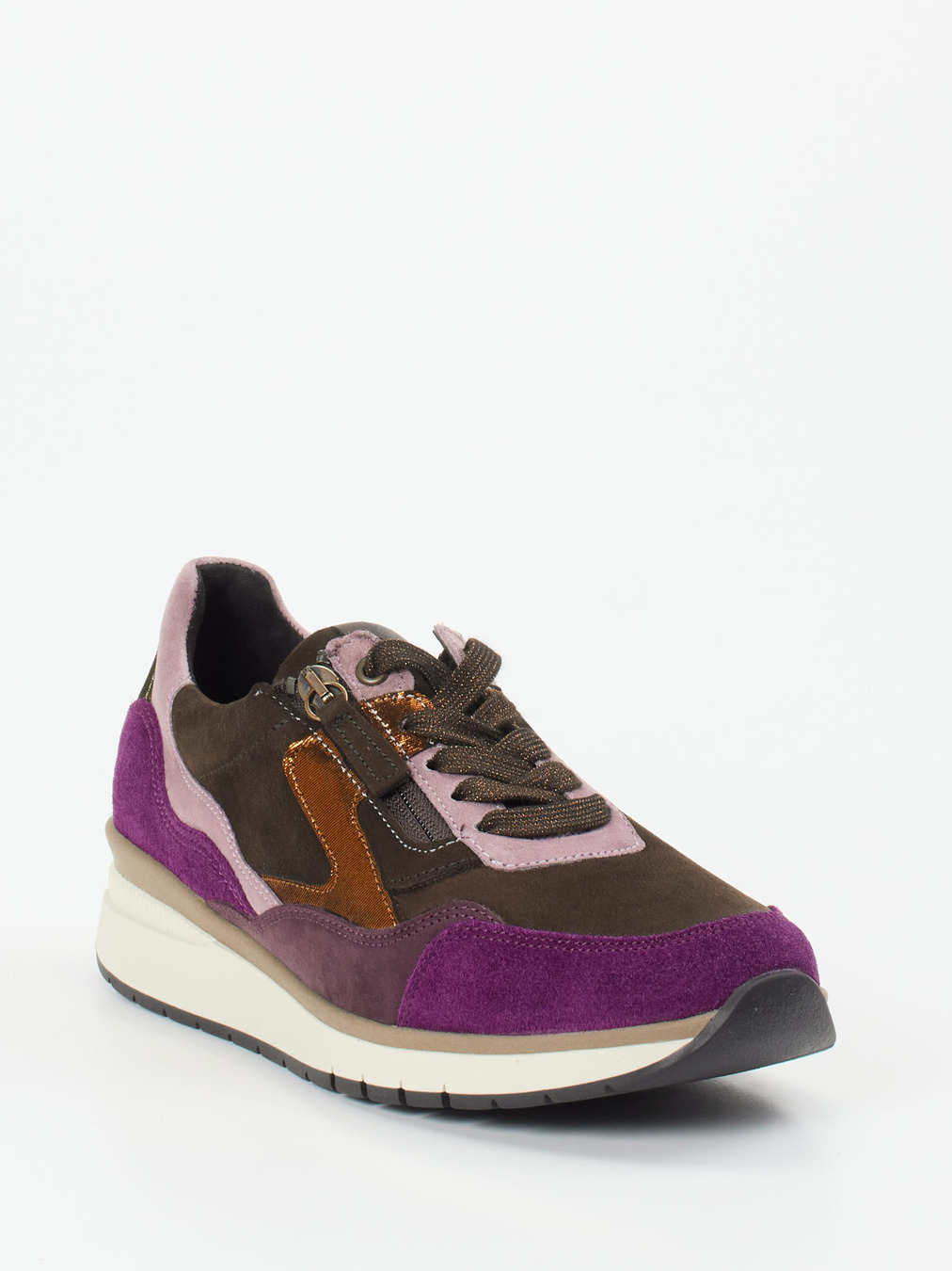 Gabor – Low-Top Sneaker aus Stretch und Veloursleder
