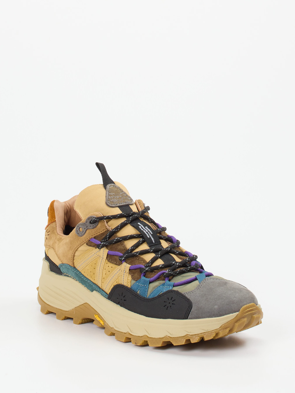 Flower Mountain – Trail-Sneaker aus Veloursleder beige