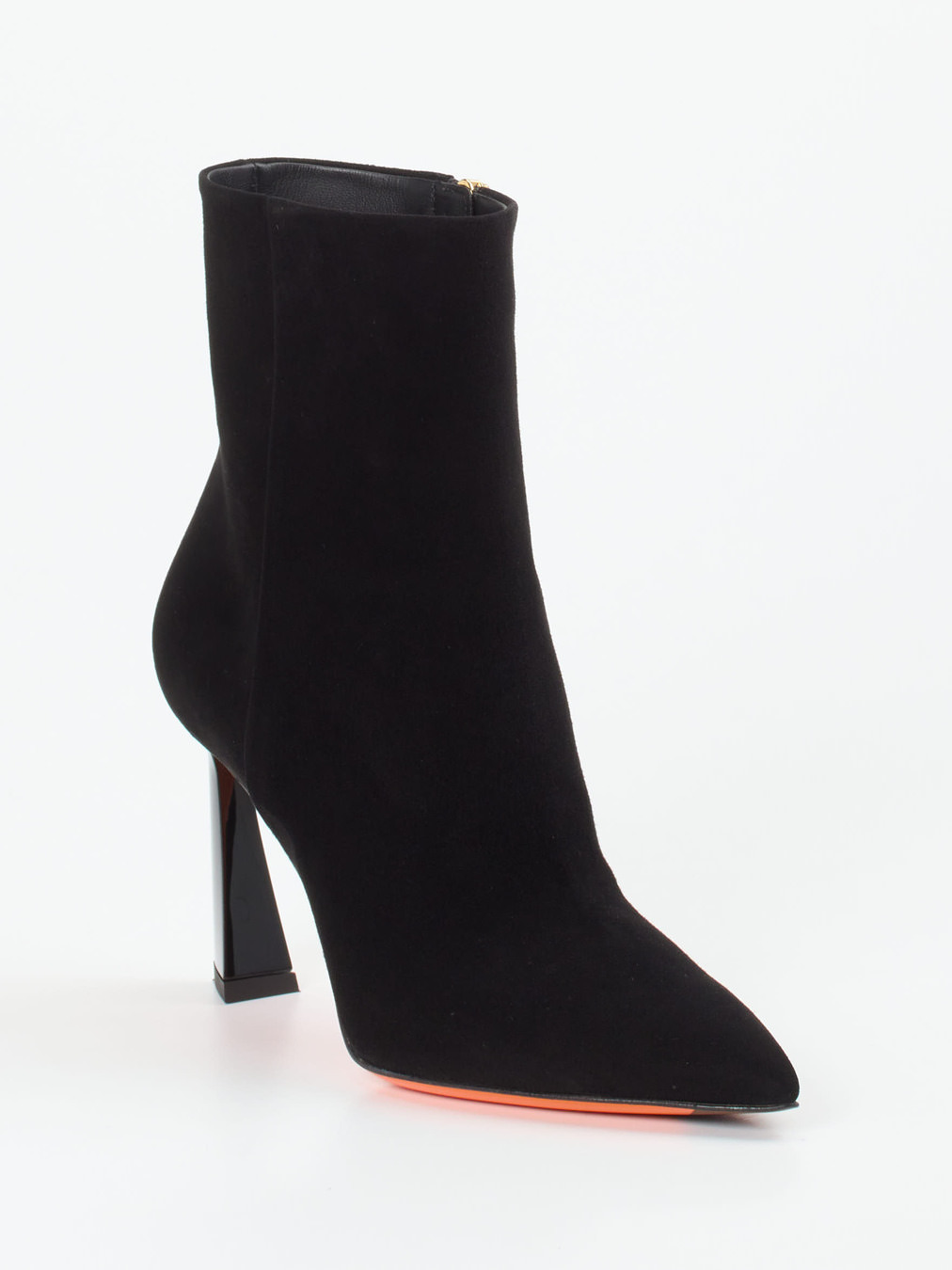 Santoni – Stiefeletten aus Veloursleder Schwarz