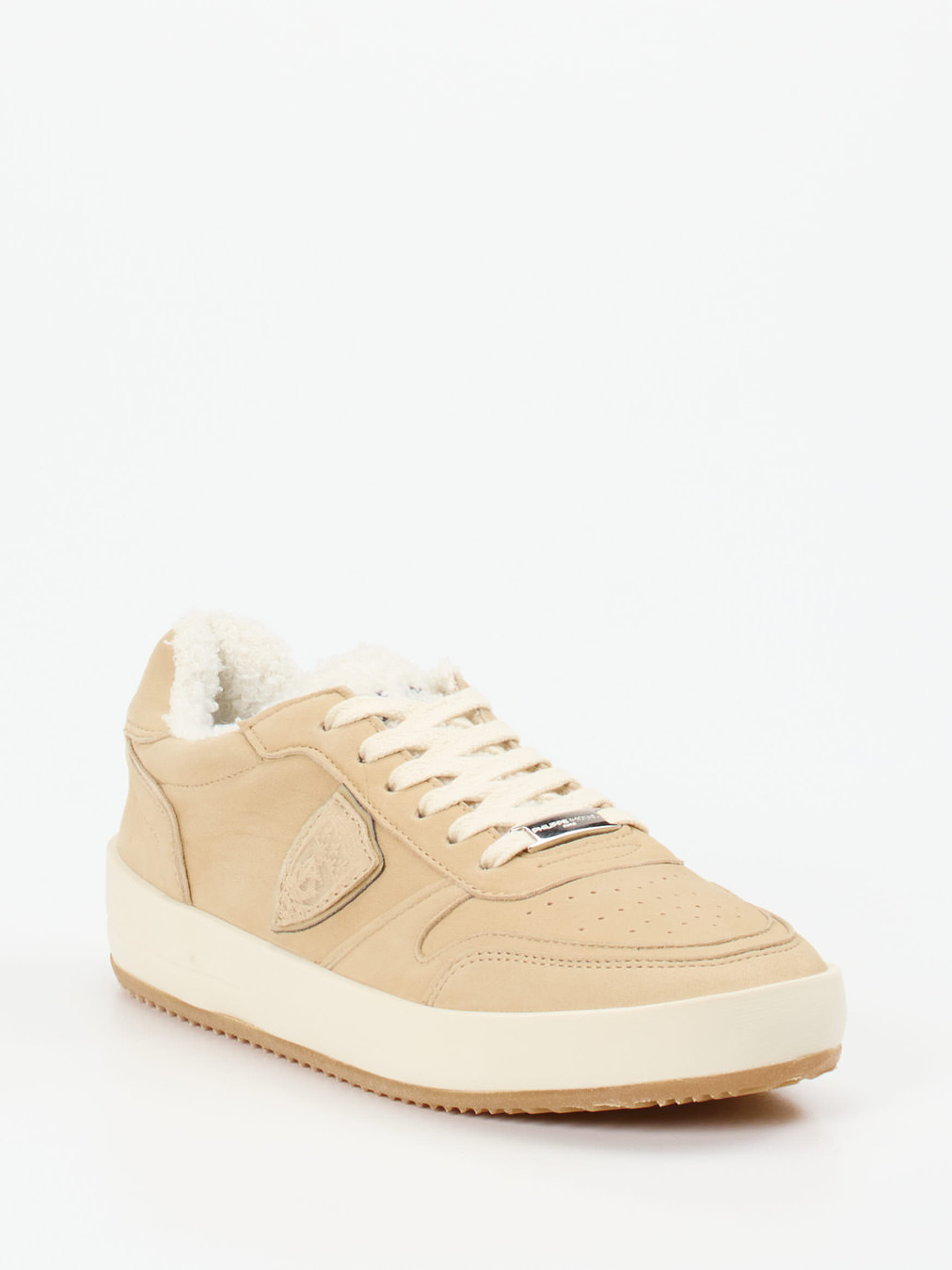 Philippe Model – Sneaker aus Nubukleder beige