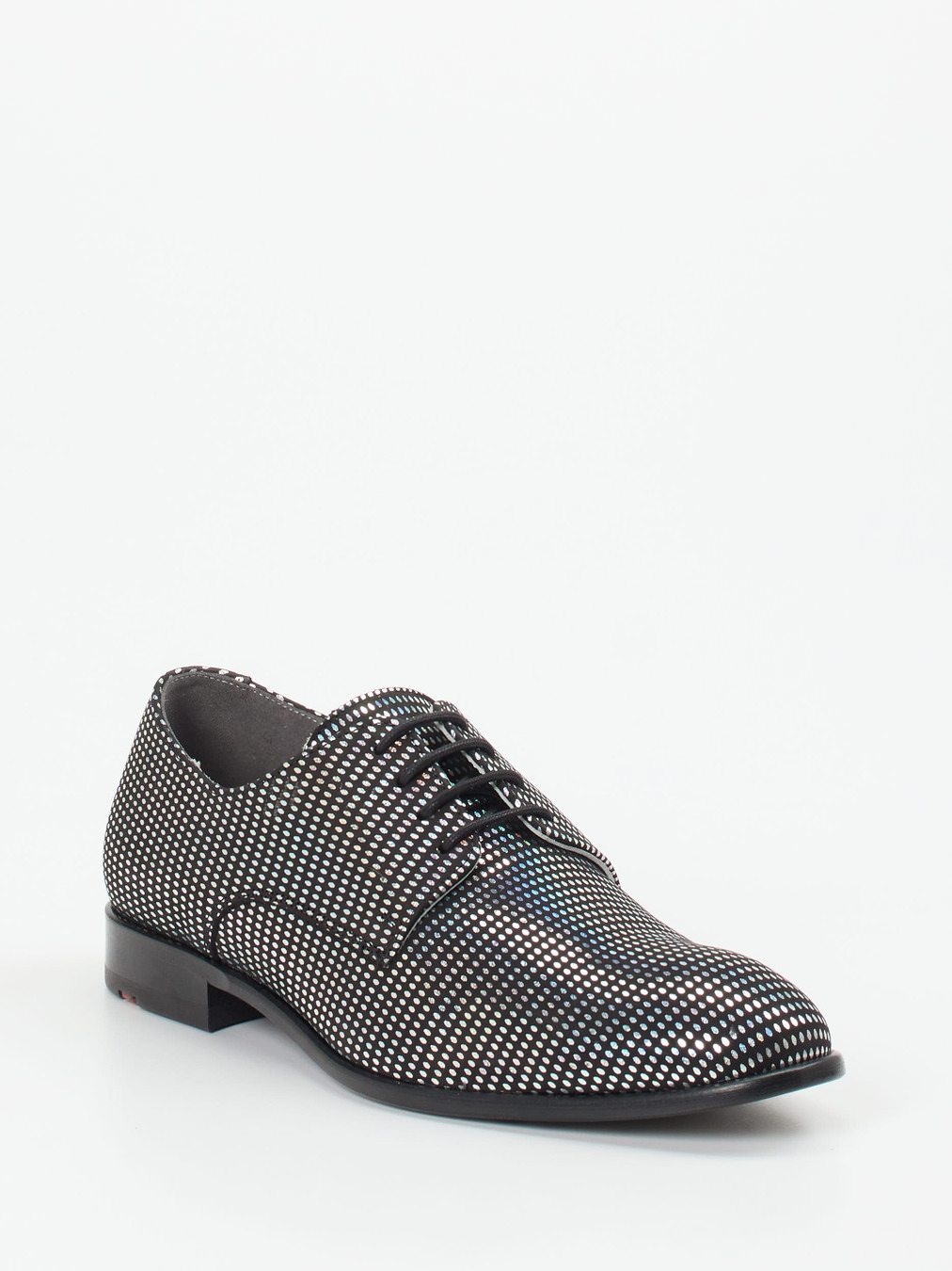 Lloyd – Derby-Schnürschuh aus Metallicleder Schwarz