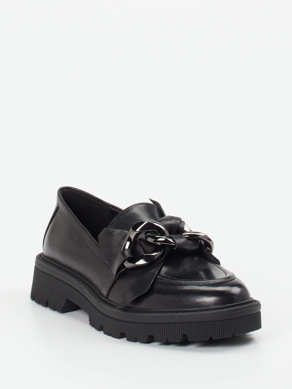 Regarde Le Ciel – Chunky-Loafer aus Lammleder Schwarz