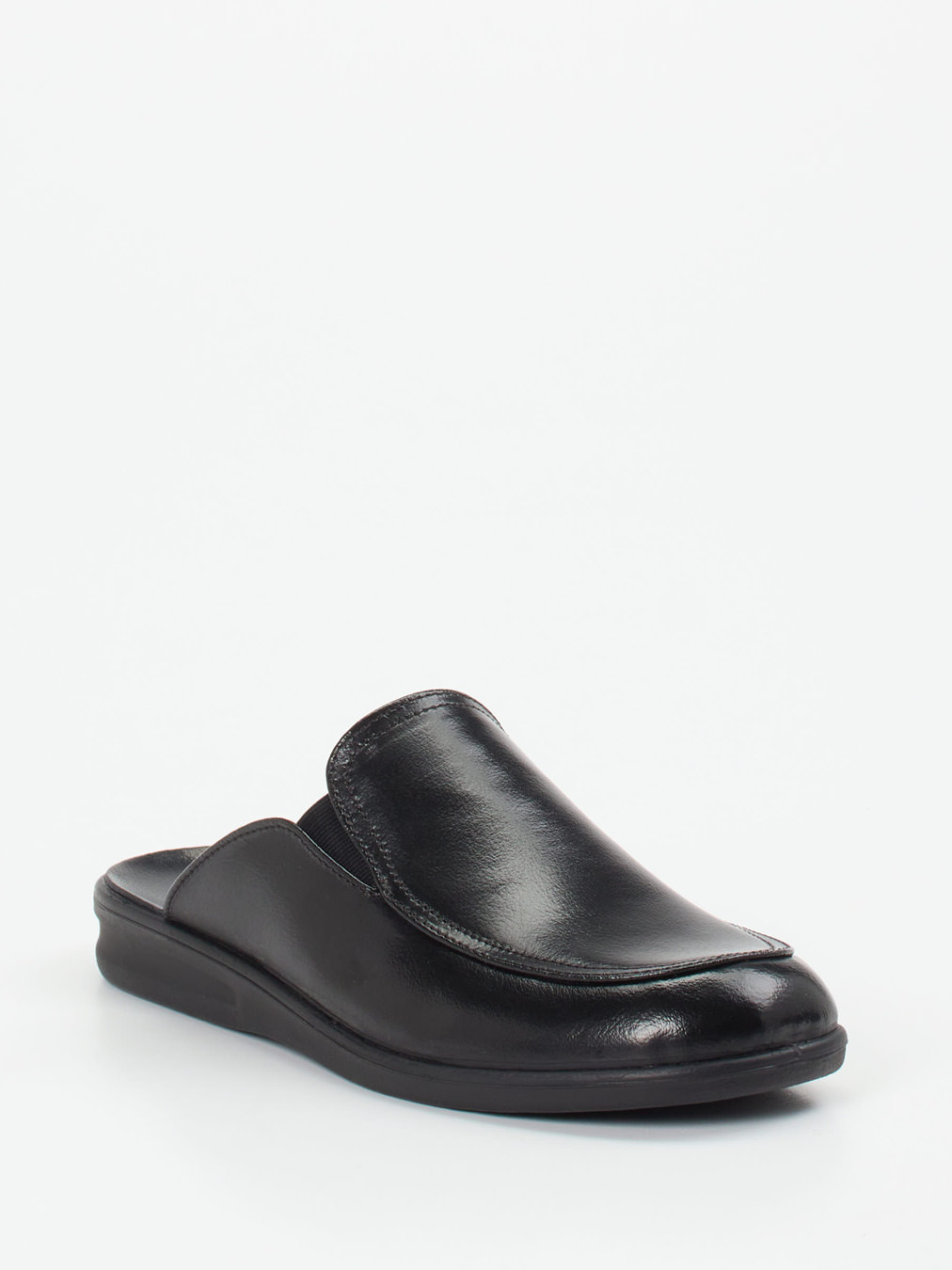 Josef Seibel Relax – Pantoffeln aus Kalbleder schwarz