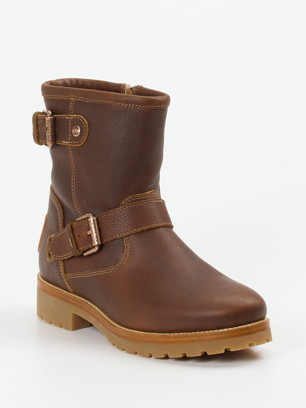 Panama Jack – Biker-Stiefelette aus Lammleder braun