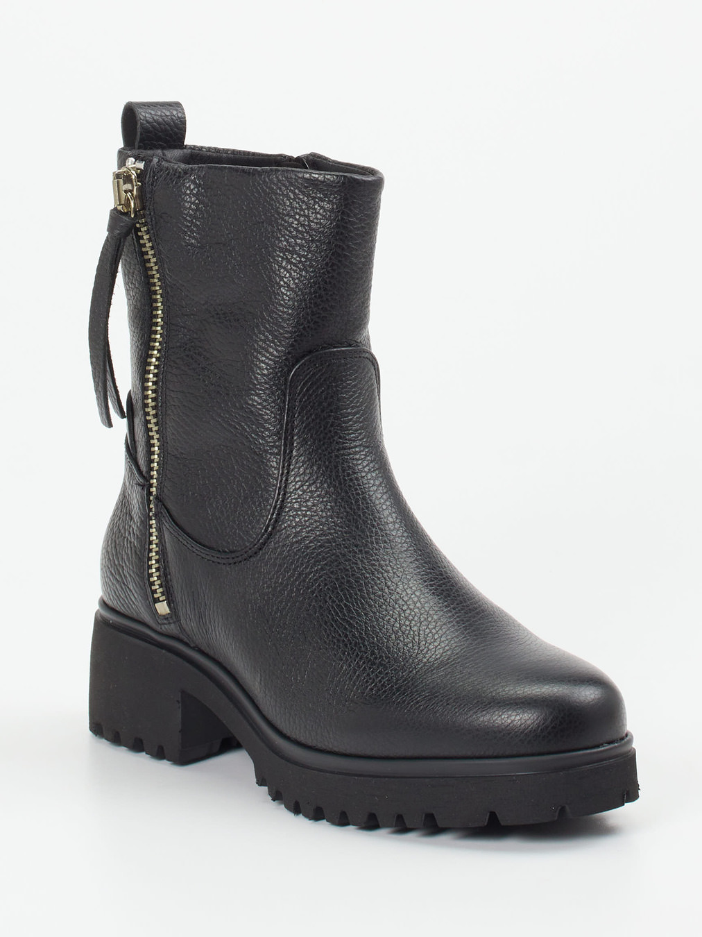 Piedi Nudi – Stiefelette aus Kalbleder Schwarz