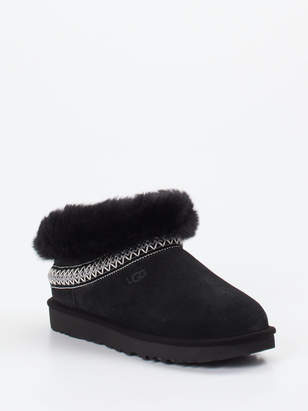 UGG – Hausschuh-Slipper aus Veloursleder schwarz