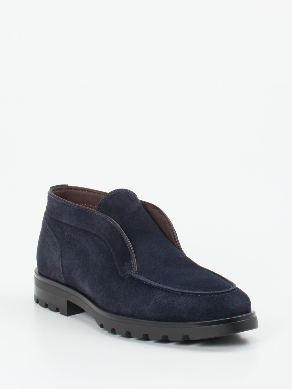 Konstantin Starke – Loafer aus Veloursleder Dunkelblau