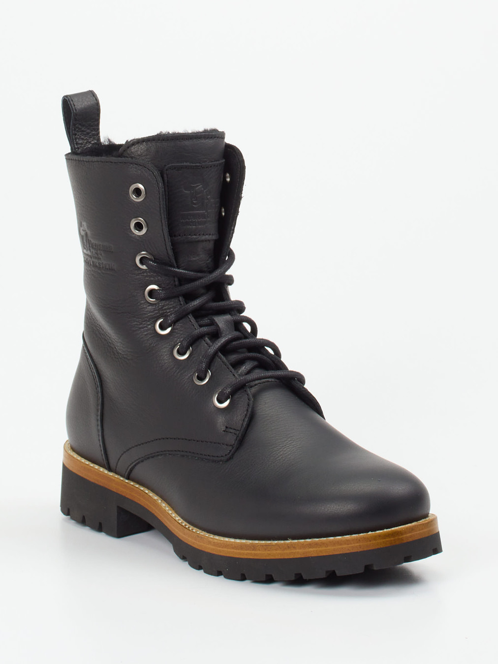 Panama Jack – Schnürboots aus Lammleder schwarz