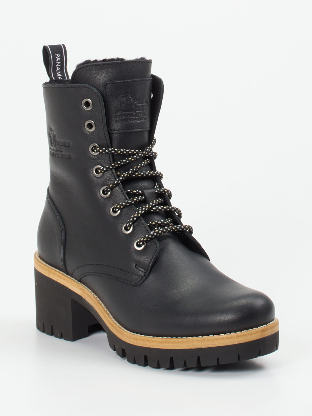 Panama Jack – Schnürboots aus Lammleder schwarz