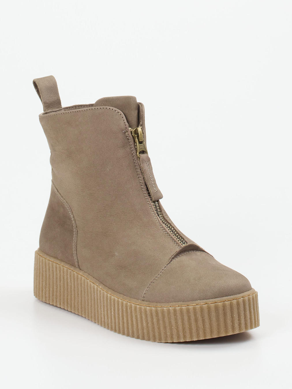 Werner – Stiefelette aus Nubukleder in Taupe