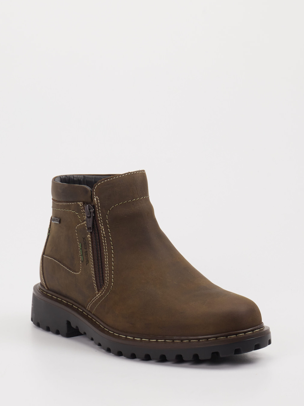 Josef Seibel – Stiefelette aus Fettleder cognacbraun